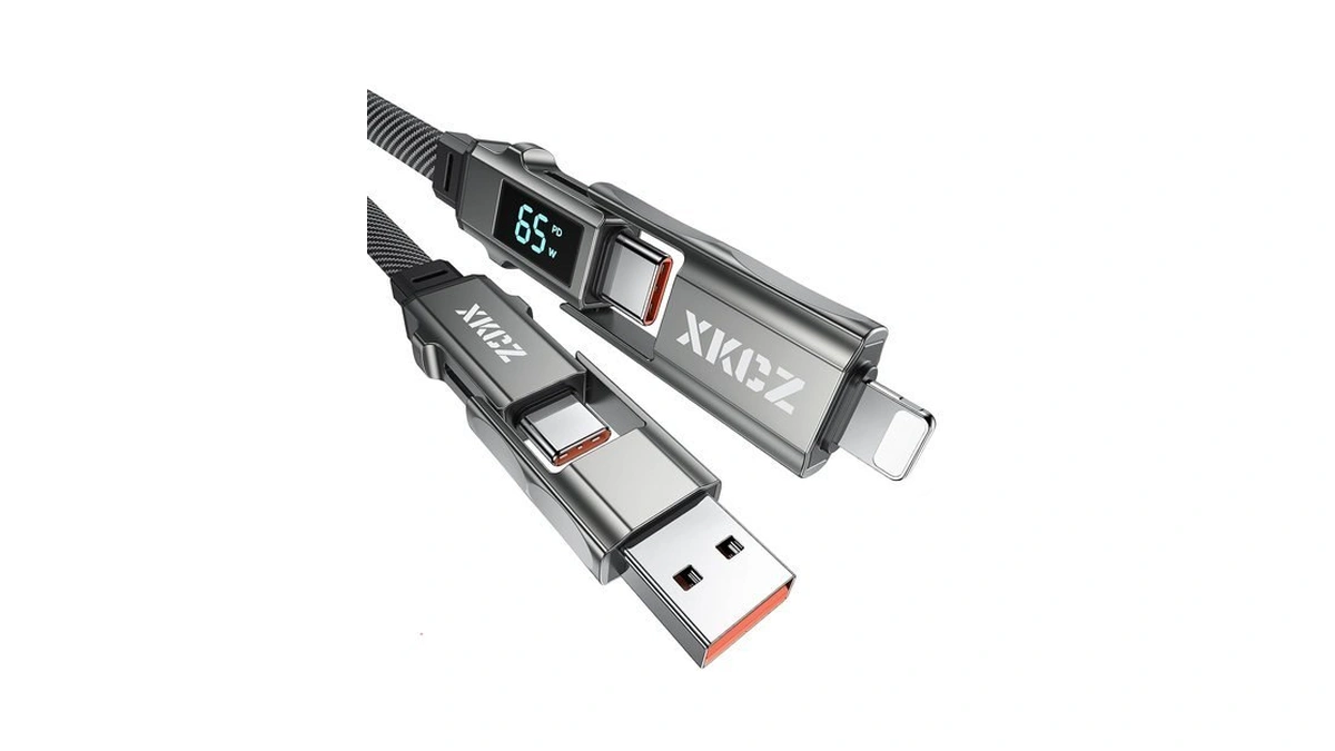 Xkcz 4 In 1 Usb C Cable With Wattage Display,