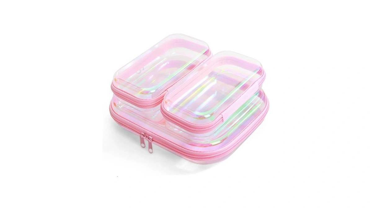 Clear Hard Shell Zipper Case, Surface Scratch Resistant Material, Portable