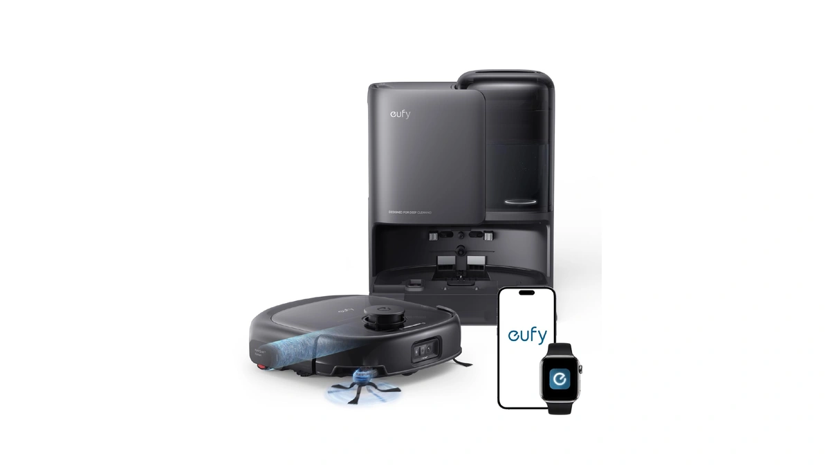Eufy E25 Robot Vacuum And Mop Combo, 20,000 Pa, Hydrojet