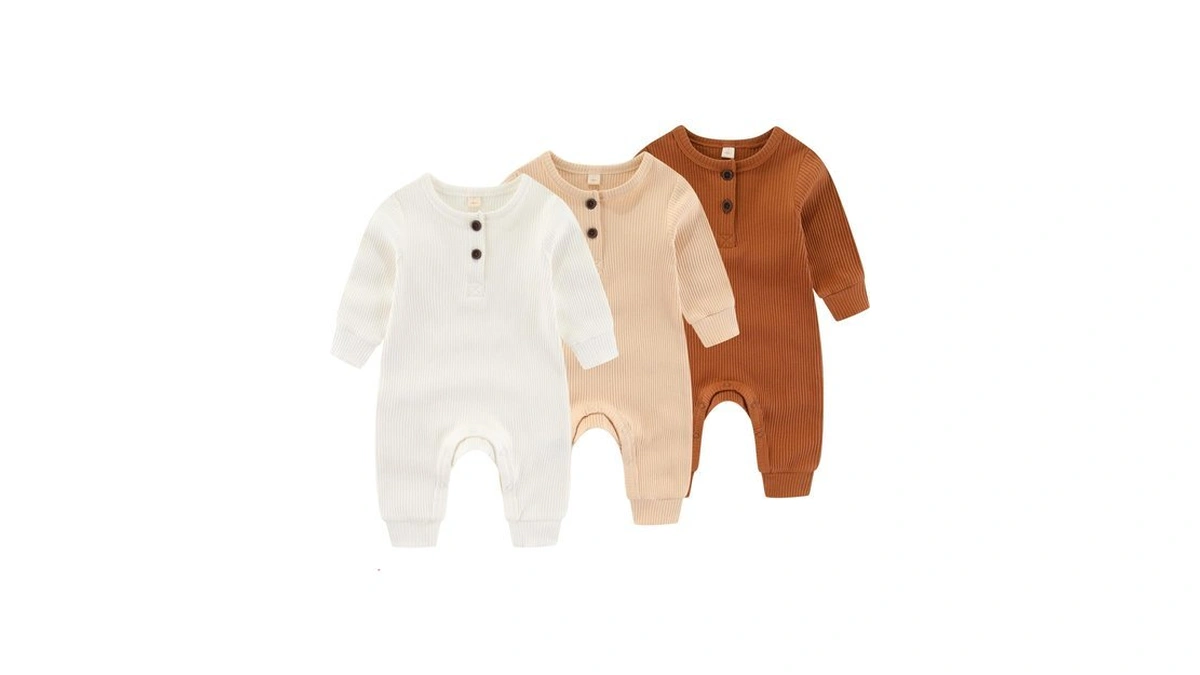 Iadoer Newborn Baby Boys Girls One Piece Romper With Mitten