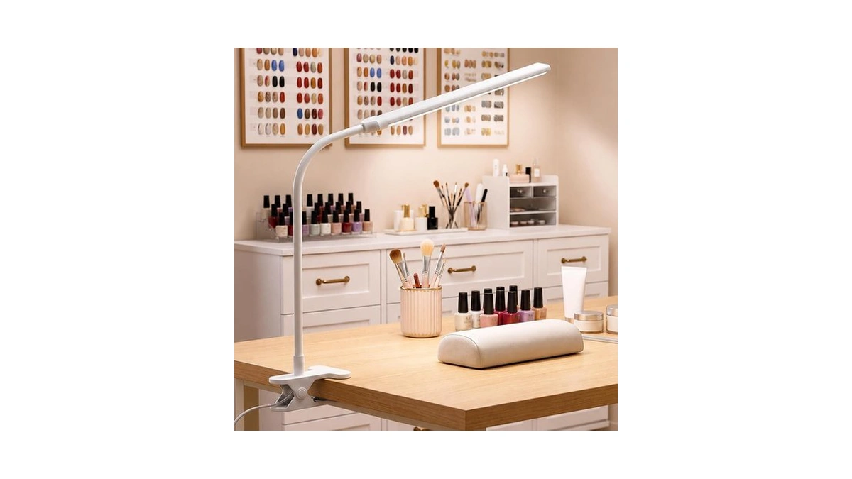 Tedmos Nail Light For Desk, Clip On Clamp Table Puzzle
