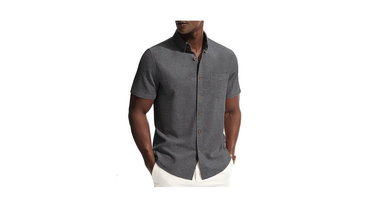 Pj Paul Jones Linen Shirts For Men Short Sleeve Button