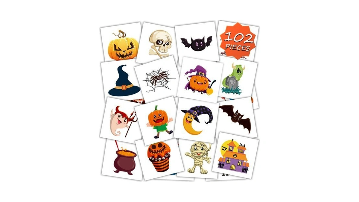 Smilinfit Halloween Temporary Tattoos For Kids, Halloween Party Favors Individually