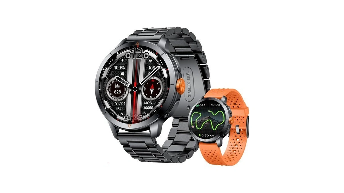 Lzbwol Rugged Smart Watch, 1.6" Amoled Gps, 5atm Waterproof -