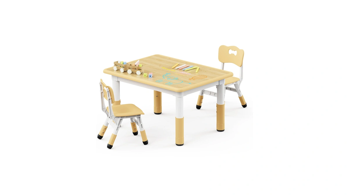 Brelley Adjustable Toddler Table And Chair Set, 31.5" L X