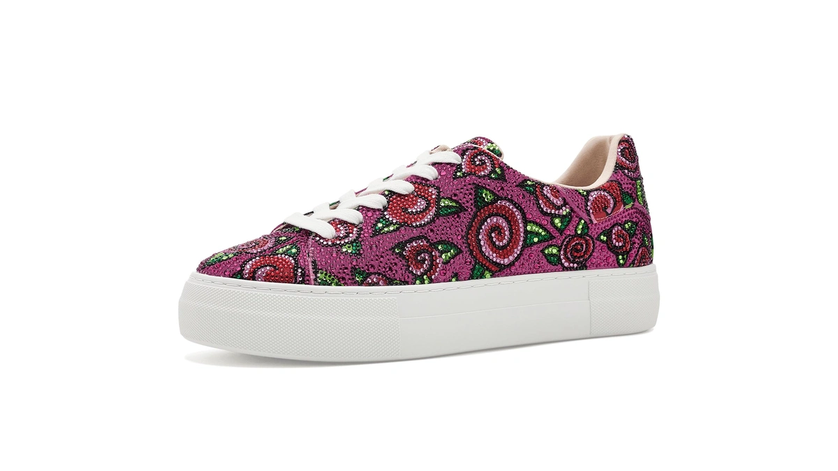 Betsey Johnson Women's Sidny Sneaker, Fuschia Rose, 9