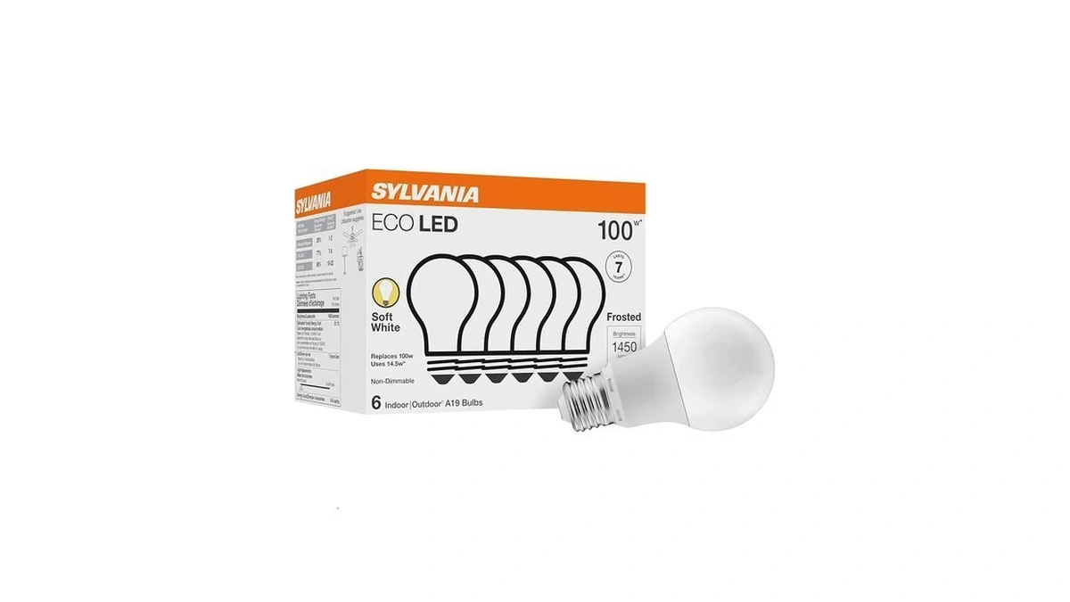 Sylvania Eco Led A19 Light Bulb, 100w Equivalent, Efficient 14.5w,