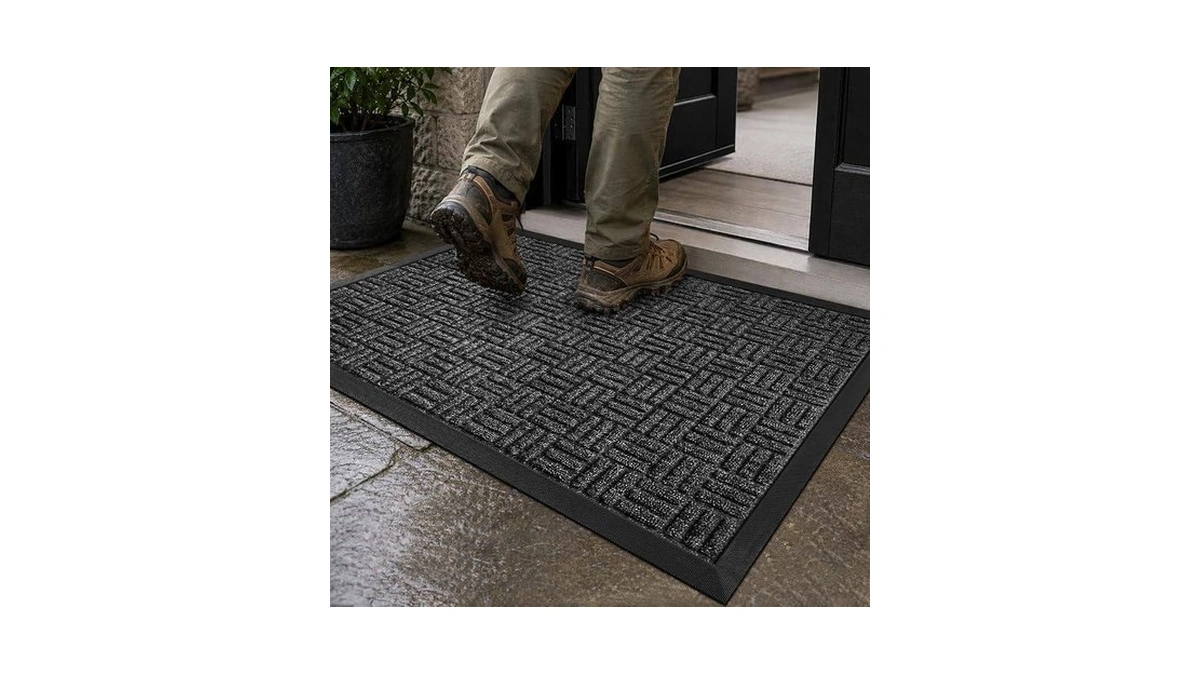 Olanly Front Door Mat 29.5x17, Waterproof Heavy-duty Indoor Outdoor Doormat