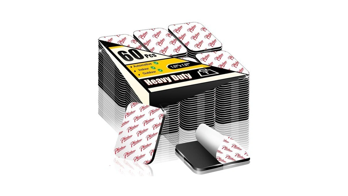 Phixbear 60 Pcs Strong Double Sided Adhesive Pads, Heavy Duty