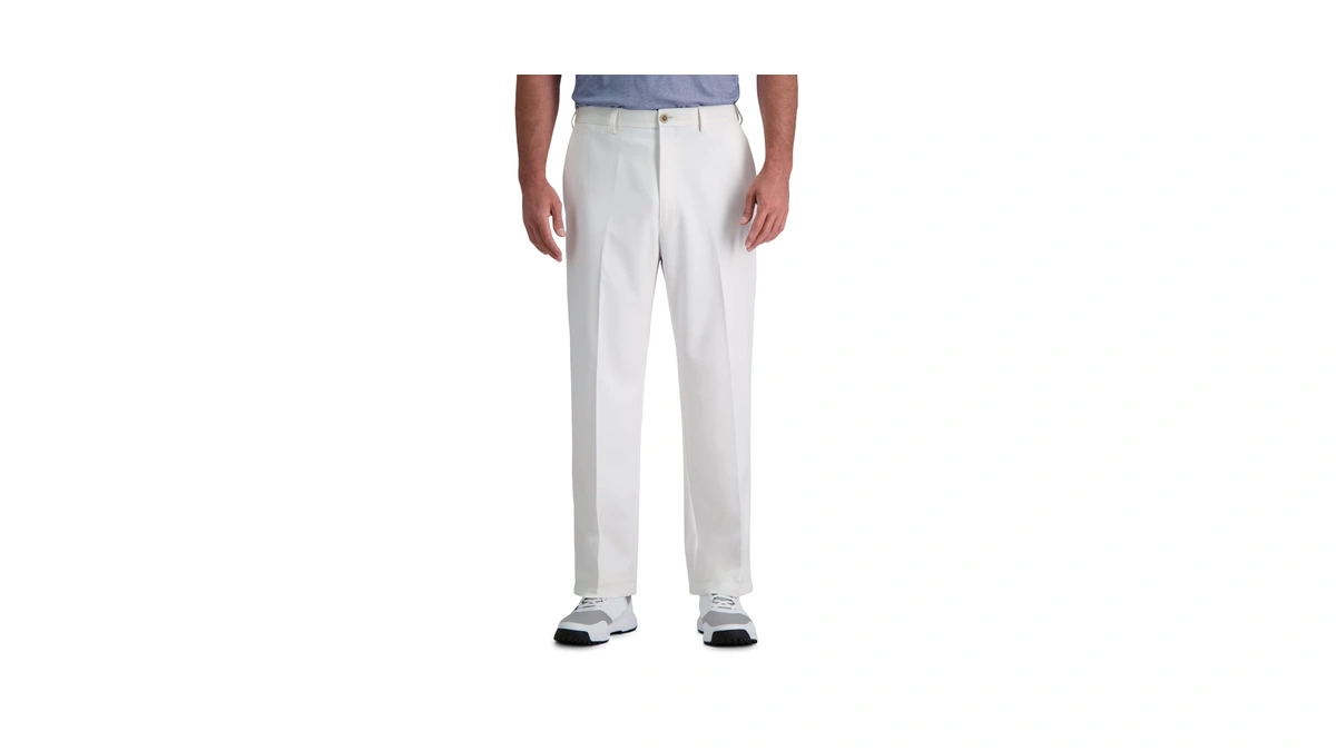 Haggar Men's Classic Fit Cool 18 Pro Golf Pant White
