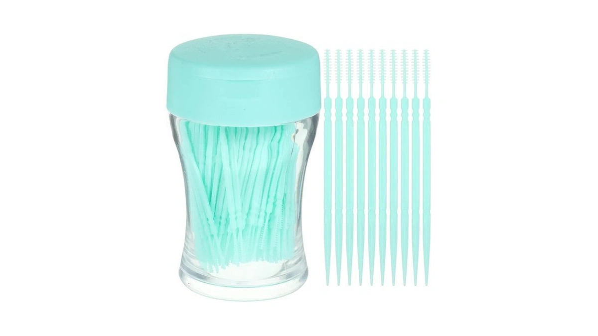 Exceart Double-head Toothpicks Interdental Brush 200 Pcs Toothpick Cleaners For