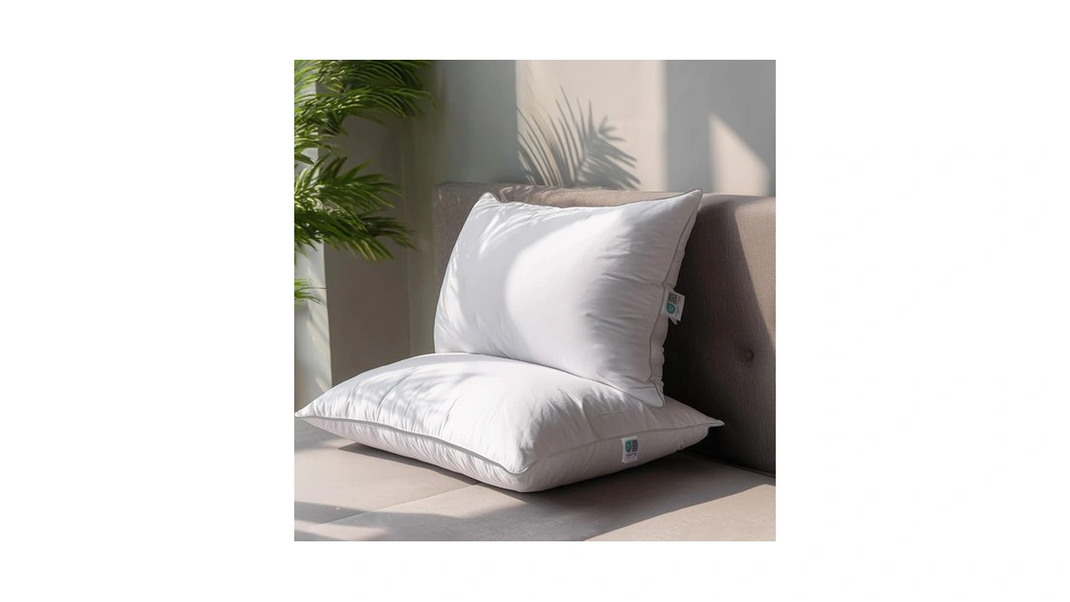 Sanswan Goose Down Feather Queen Pillows Set Of 2, Hotel