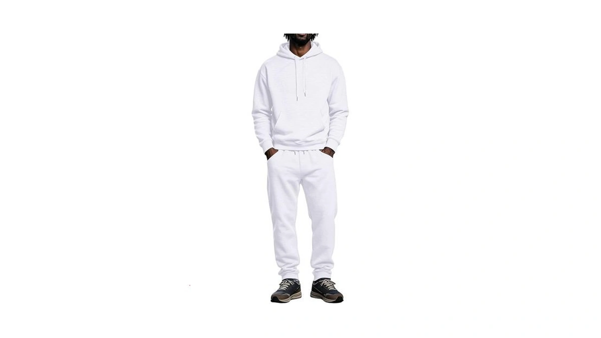 Sweatsuit Men Baggy Hoodie Fleece Track Pants Jogger 2 Piece