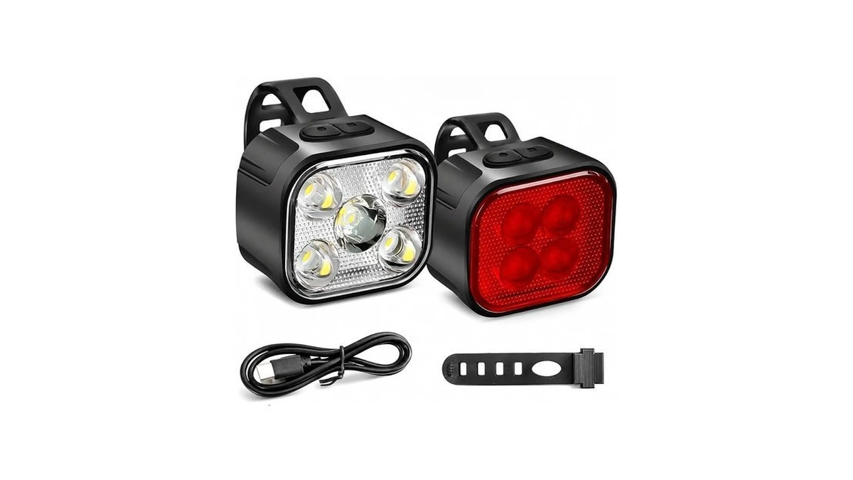Bike Lights For Night Riding Headlight And Taillight Set Waterproof