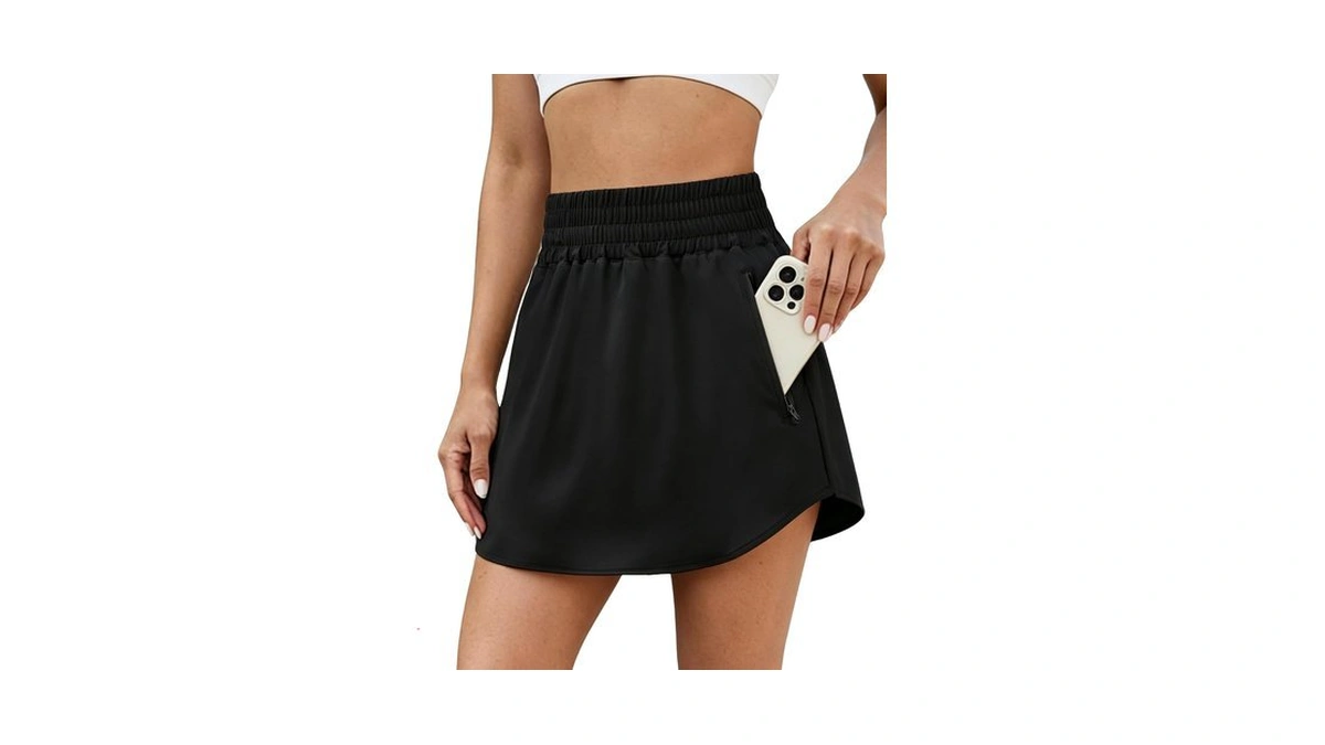 Halife Women's Pickleball Skorts With Pockets 16 Inch Tummy Control