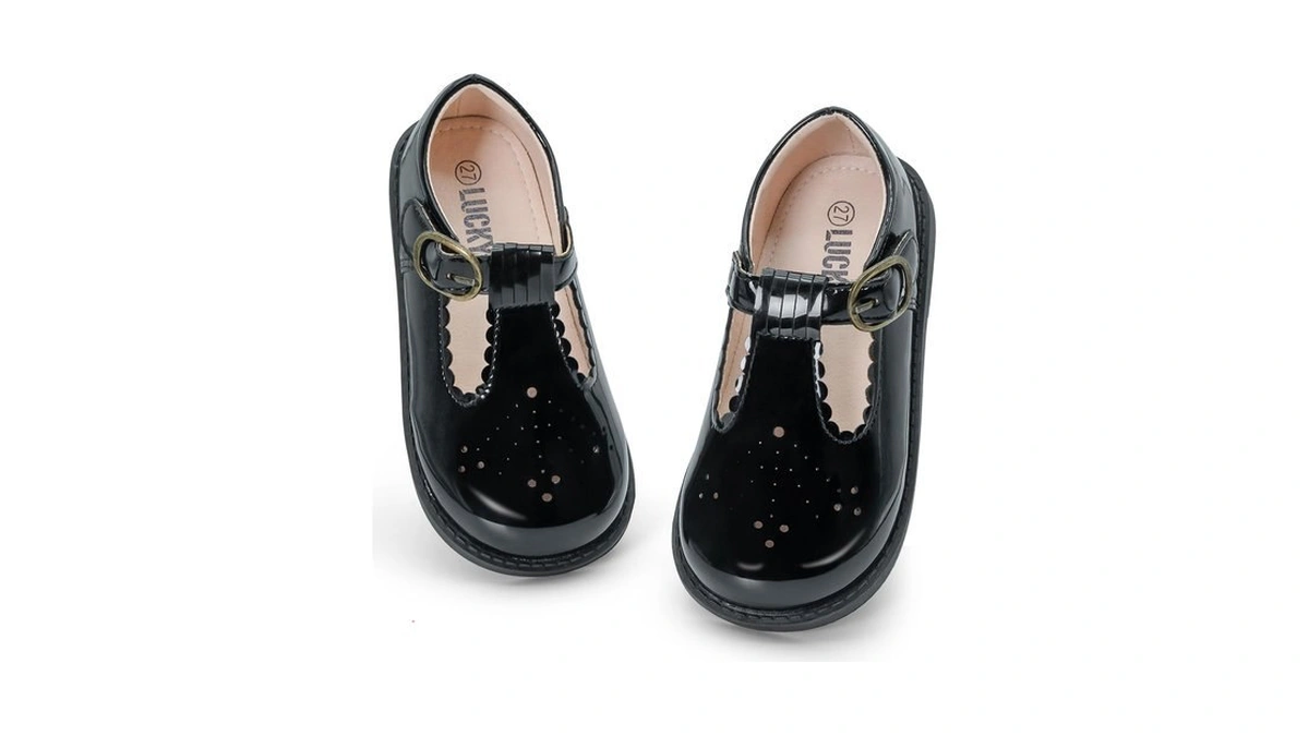 Luckyli Wide Toe Box Toddler Mary Jane Dress Shoes Girl