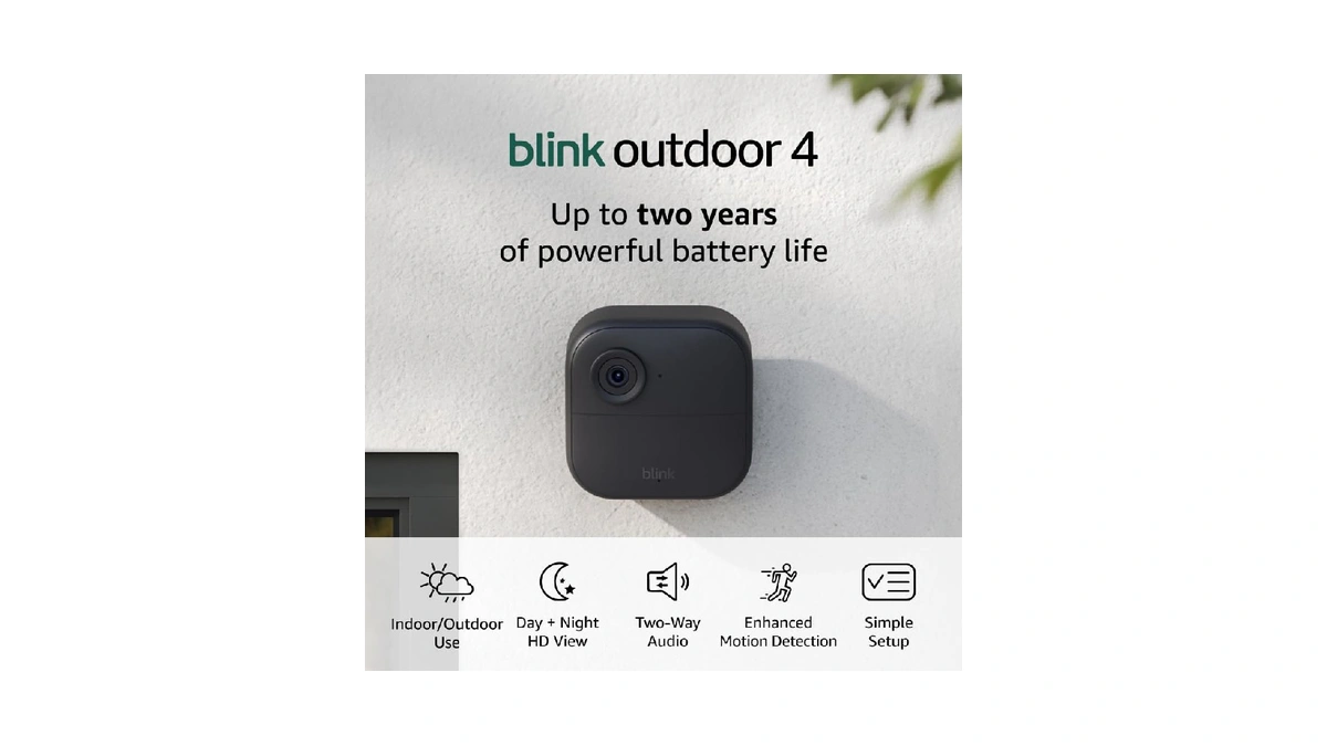 Like-new Blink Outdoor 4 β Wireless Smart Security Camera, Two-year