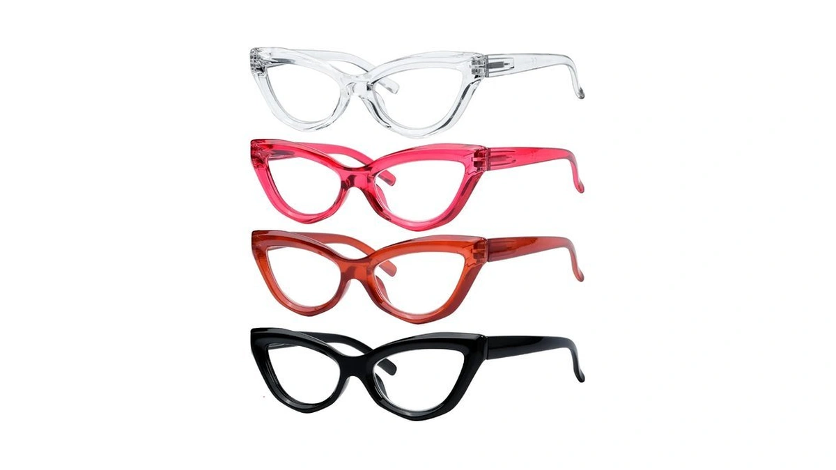 Eyekepper 1.75 Cat-eye Reading Glasses, Small Readers For Women, 4pack
