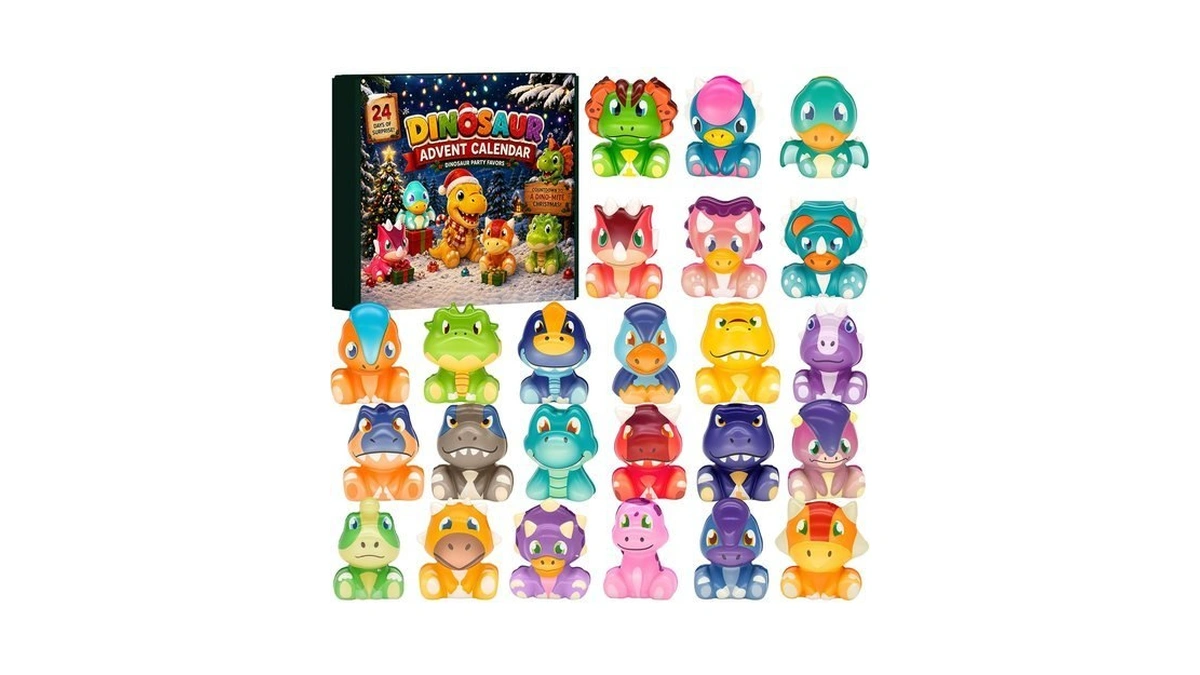 Dinosaur Advent Calendar 2026, 24-day Christmas Countdown With Squishy Toys