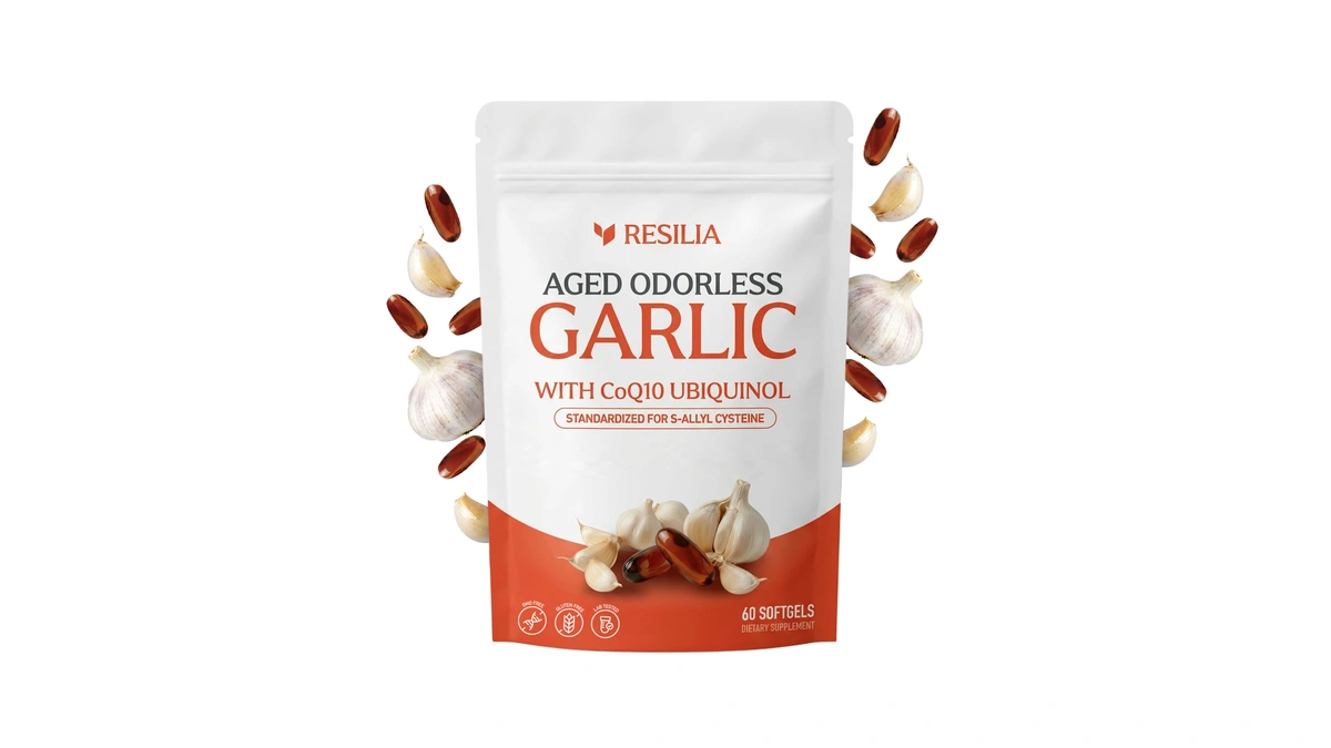 Resilia Odorless Aged Garlic Extract Softgels (60 Count)