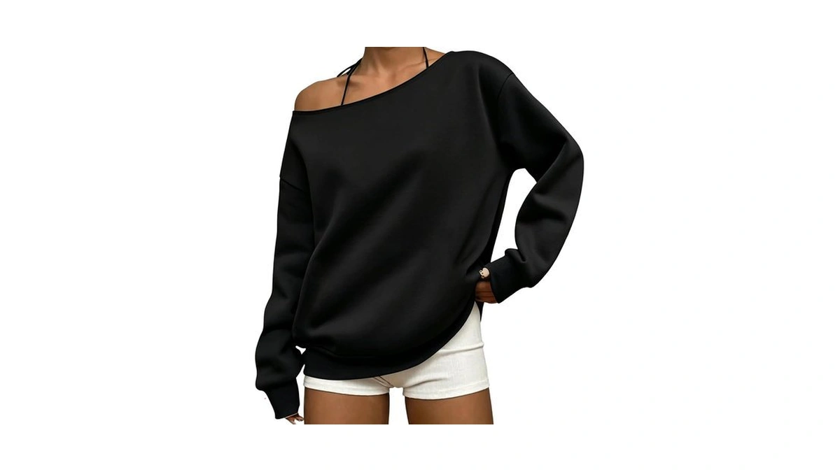 Fpmluxll Sweatshirt For Women Off Shoulder Long Sleeve Pullover Sweaters