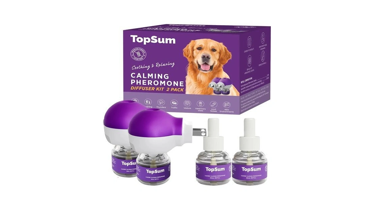 Topsum Pheromone Diffuser For Dogs: Premium Dog Calming Diffuser -