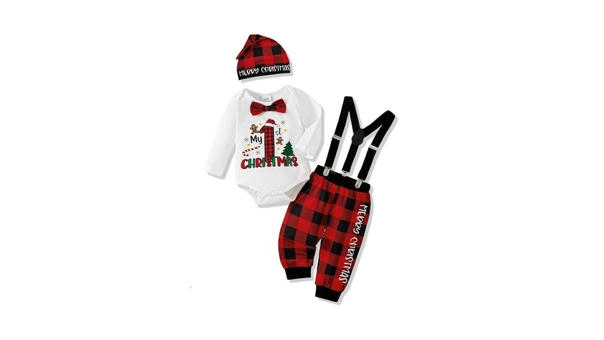 Amawmw Newborn Baby Boy First Christmas Outfit My 1st Christmas