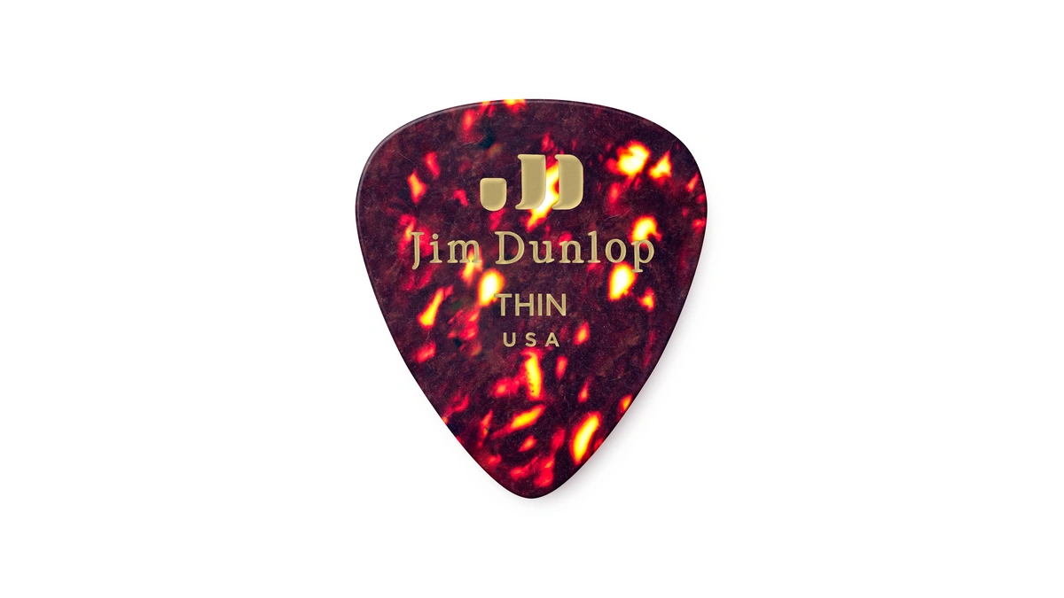 Jim Dunlop Celluloid Shell Pick Thin - 12 Pack