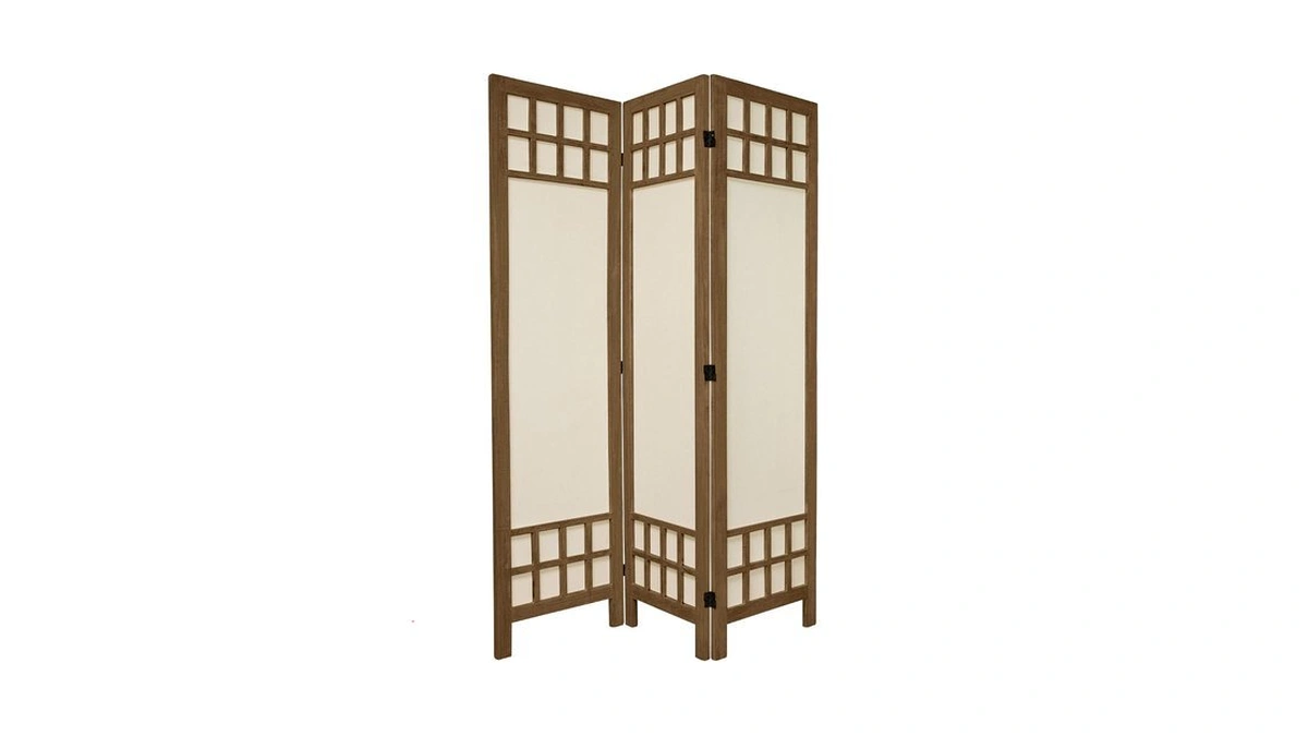 Oriental Furniture 5 1/2 Ft. Tall Window Pane Fabric Room