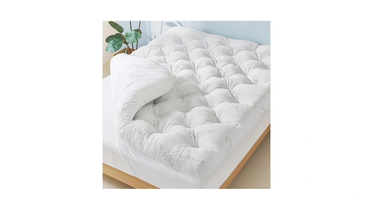 5 Inch Cooling Bamboo Mattress Topper Twin Size,39x75 In