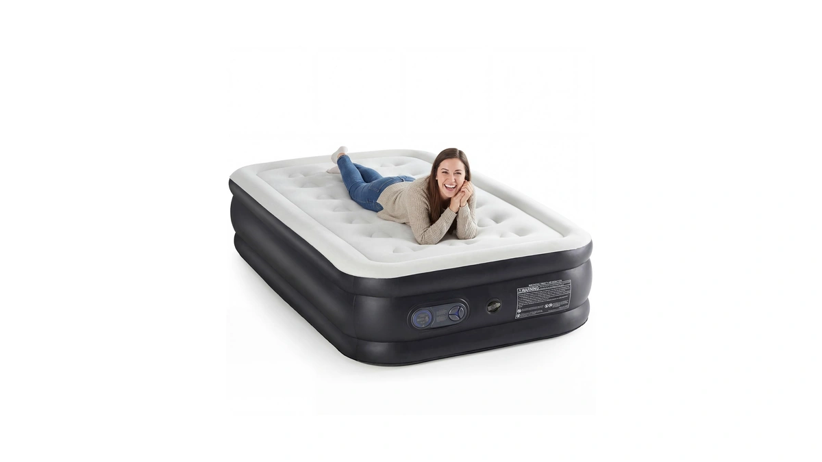 Newbulig Queen Air Mattress With Built In Pump, 22 Inch