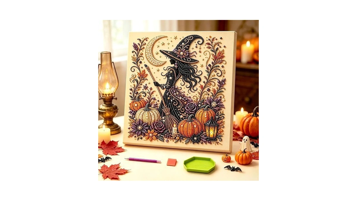 Halloween Ghost Pearl Art Diy Kit,cute 3d Pearl Mosaic Craft