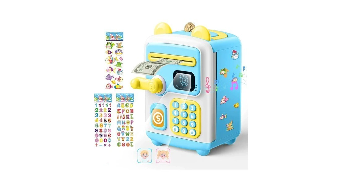 【upgraded】 Piggy Bank, Face Id Password Unlocking Electronic Kids Bank