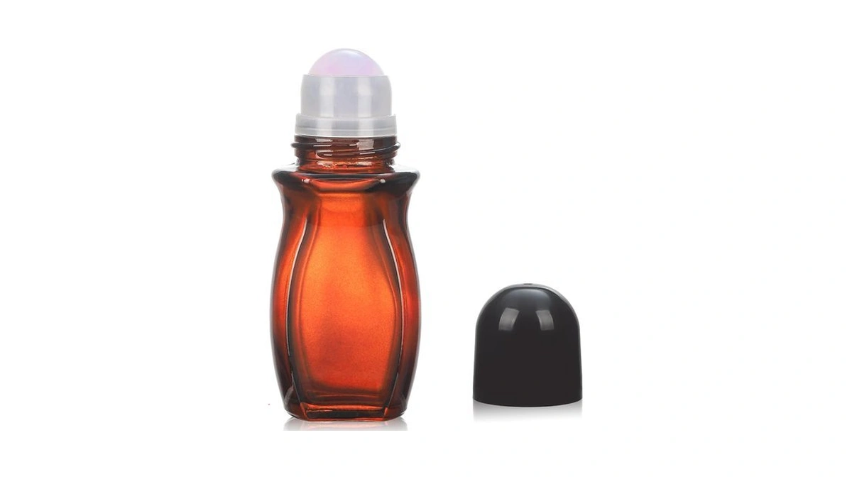 Ramfiyn 50ml Large Amber Glass Roll On Bottles For Essential