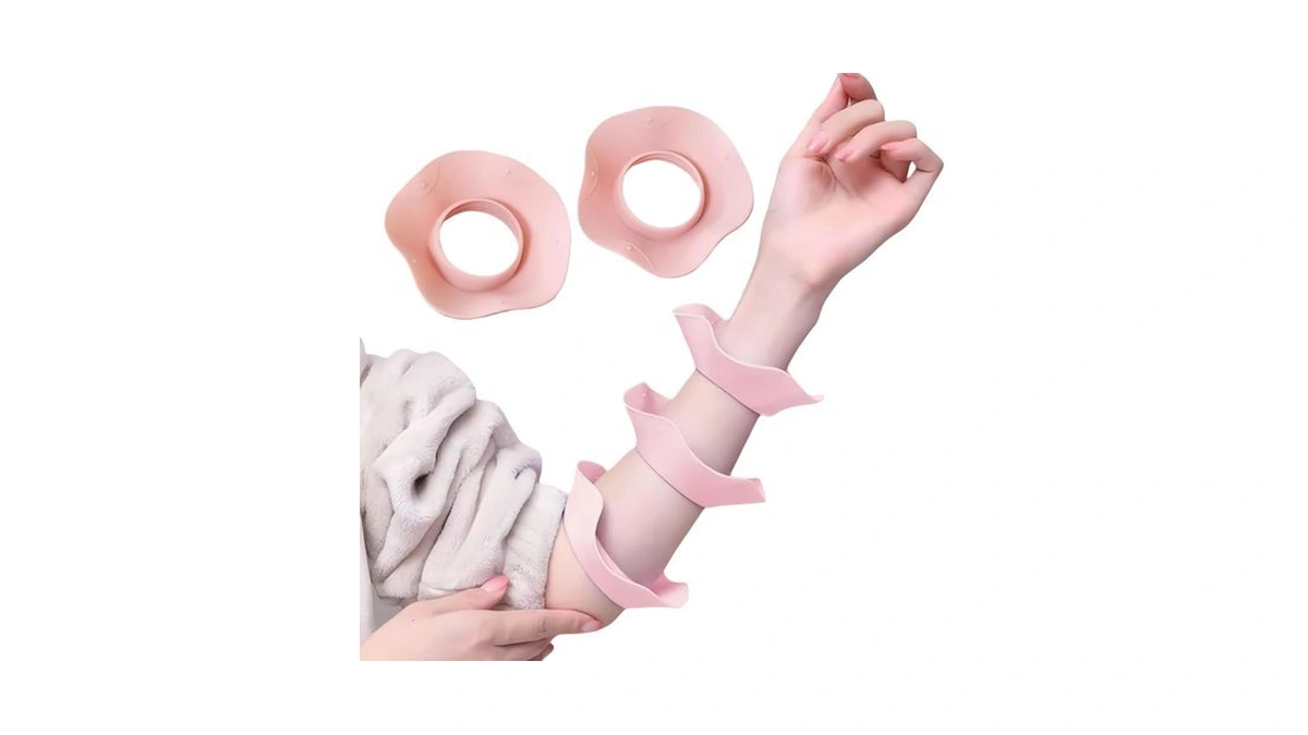 Flarelyare Face Washing Wristbands For Women And Teens,5’’-6.1’’wrist,pink Flower Silicone