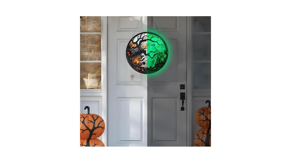 Halloween Ghost Decorations Indoor, Halloween Wreath Decor, Acrylic Hanging Decorations