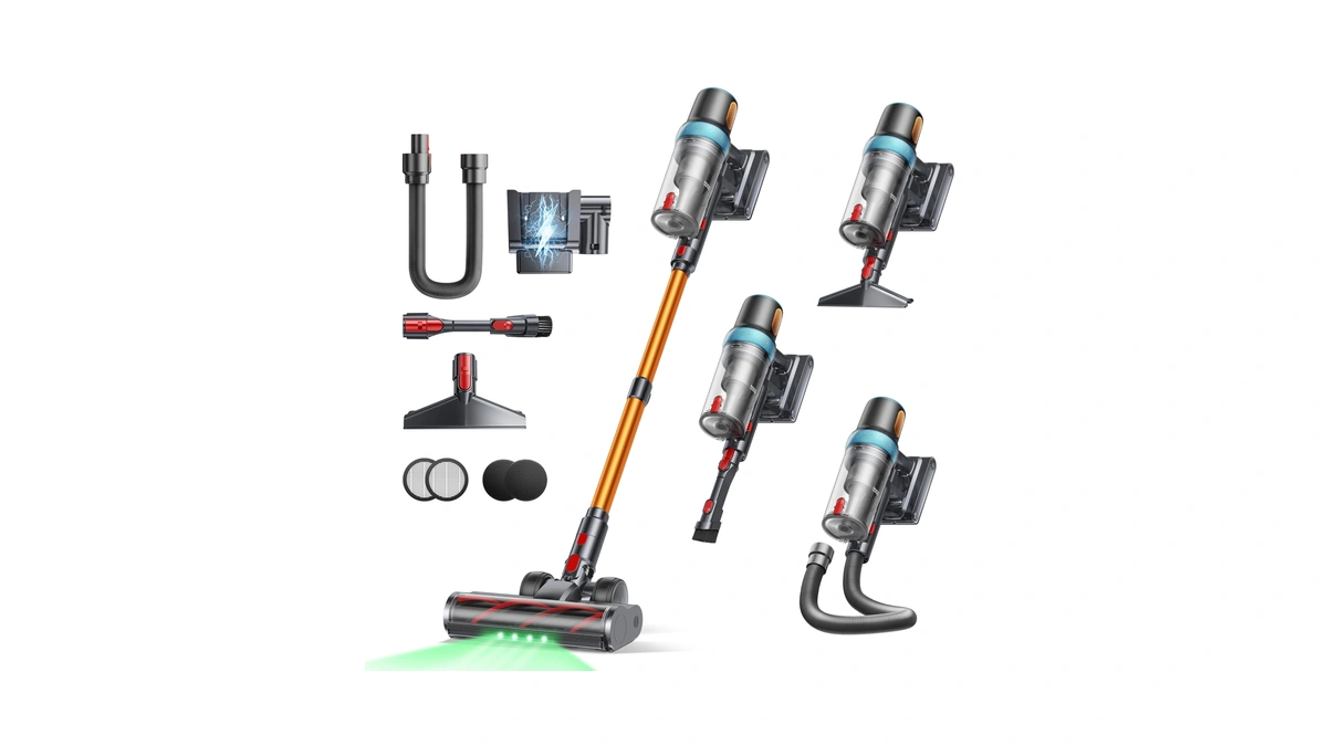 Cordless Vacuum Cleaner, 650w 55kpa 70mins Vacuum Cleaners For Home,