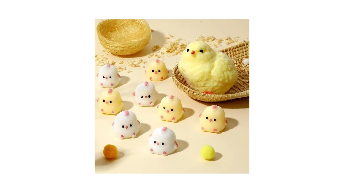 Taba Squishy Chick Fidget Toys 9 Pack Cute Chicken Squeeze