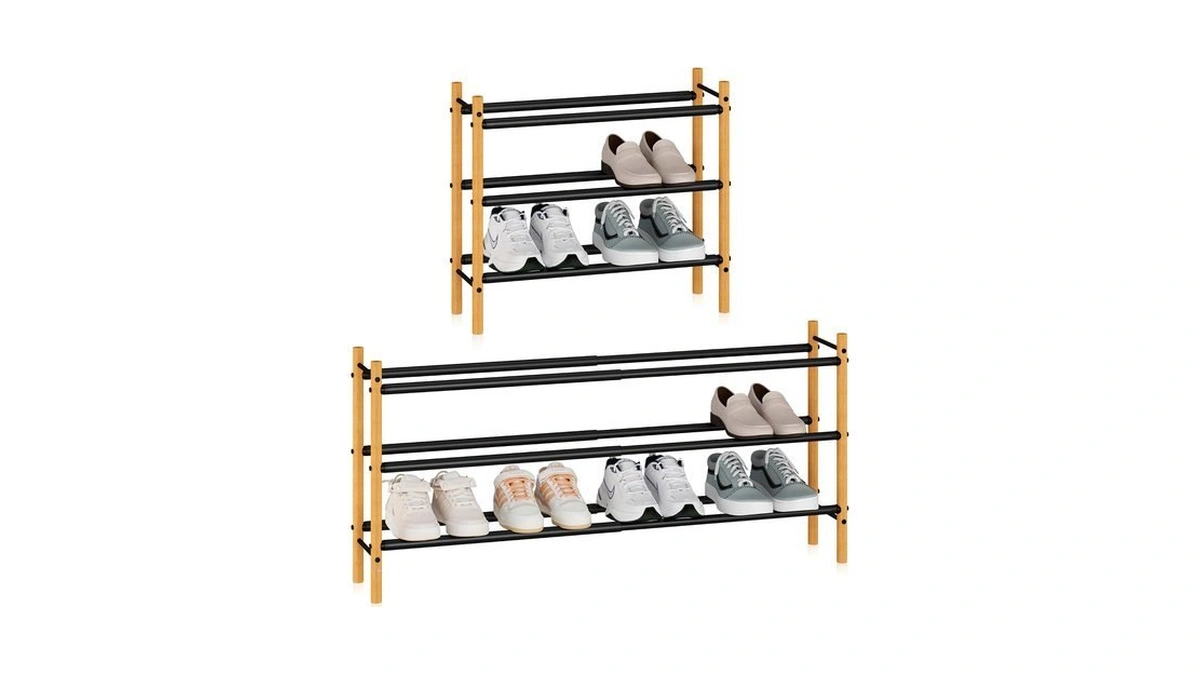 Storage Maniac 3-tier Expandable Metal Shoe Rack Closet Entryway Stackable