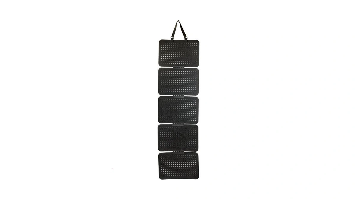 Wolvina Black Wall Hanging Felt Jewelry Organizer - 5‑panel 11.8×8