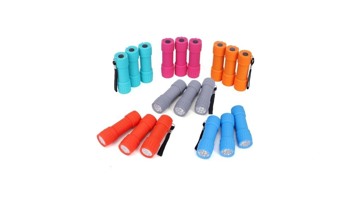 Fastpro 18-pack 9-led Mini Flashlight Set With Aaa Batteries Included
