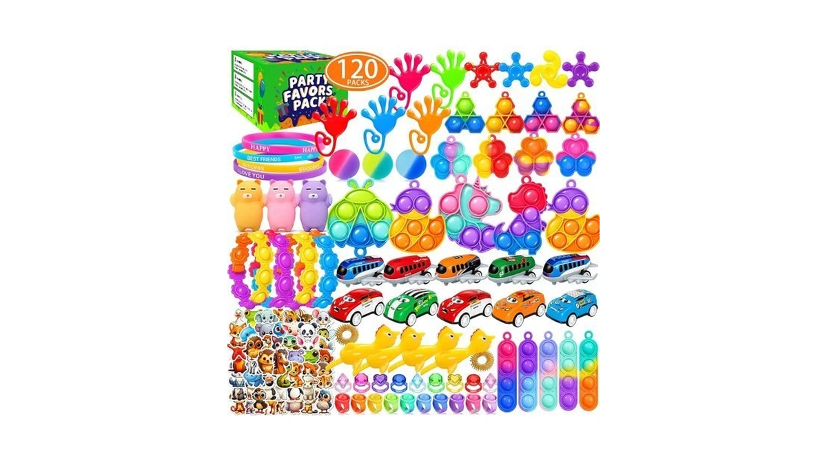 Sunnerly 120 Pcs Party Favors For Kids 4-8 8-12 Fidget