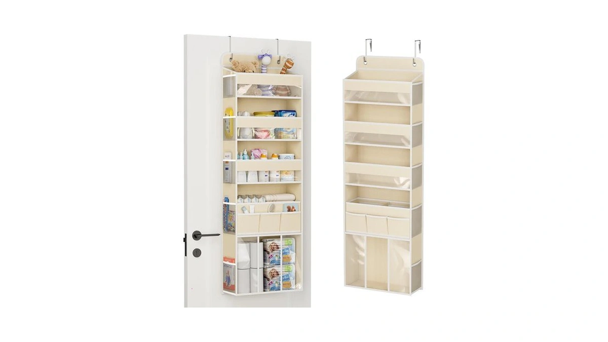 Coolbebe Over The Door Organizer, 5-shelf Hanging Storage With Hook