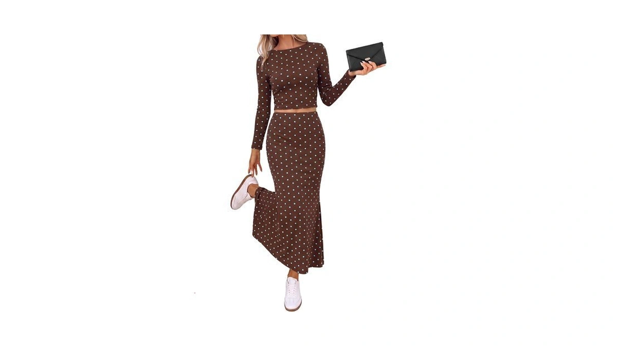 Btfbm Polka Dot Skirt Matching Sets Women Clothing Fall 2