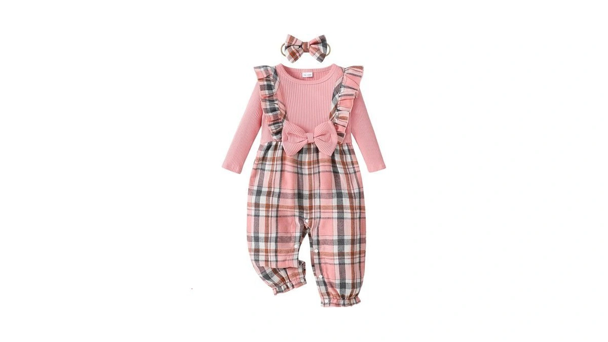 Amazon code: Gemlon Baby Girl Clothes Ruffle Plaid Ro