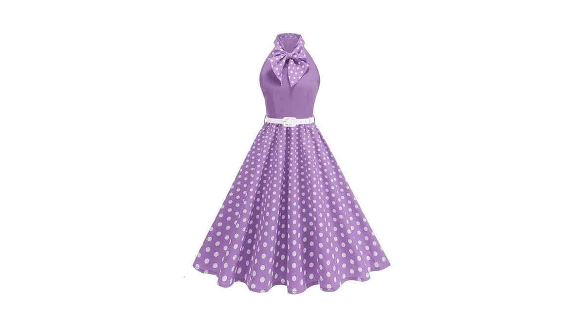 50s Pinup Dresses For Women Rockabilly 1950s Vintage Polka Dot