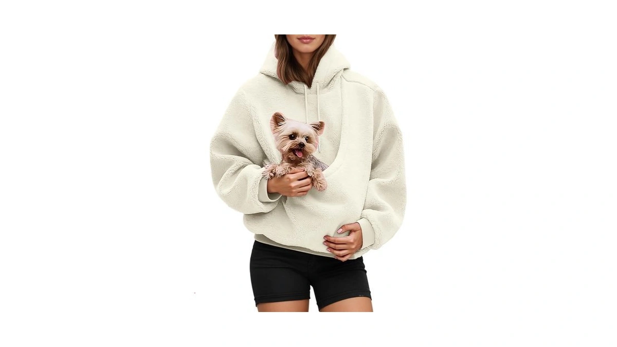 Pet Pouch Hoodie Women Pet Pocket Hoodie With Dog Pouch