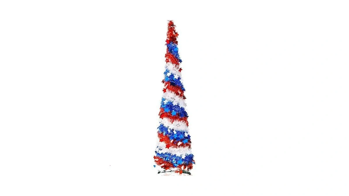 5ft Pop Up Christmas Tree 4th Of July Patriotic Decorations