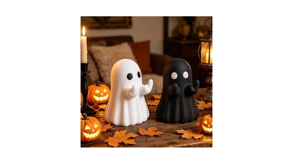 Amazon code: Frekkoy 2pcs Halloween Ghost Figurines,